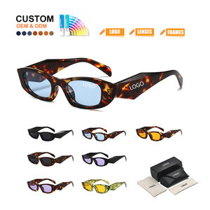 Новые модные солнцезащитные очки с индивидуальным логотипом для женщин и мужчин, дизайнерские очки UV400, леопардовая шестиугольная оправа, унисекс, роскошные классические солнцезащитные очки - Product Image 2