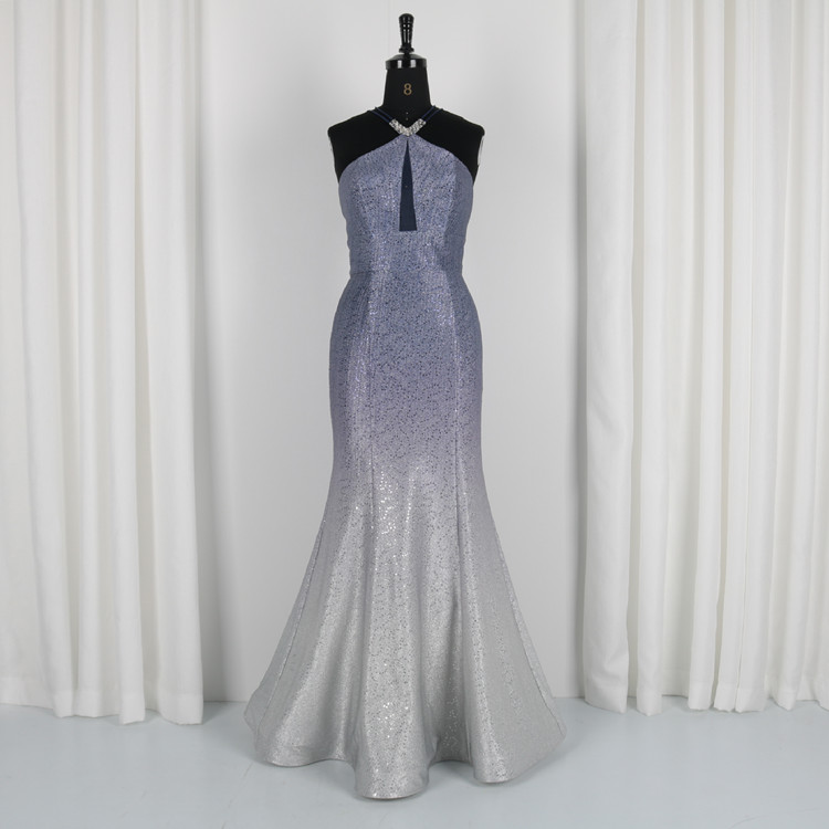 strapless open back dress Women's Gradient Evening Prom A Line Bridesmaid Dress Custom Wedding B – SD  Dresscode & Fashiontrends main image 1