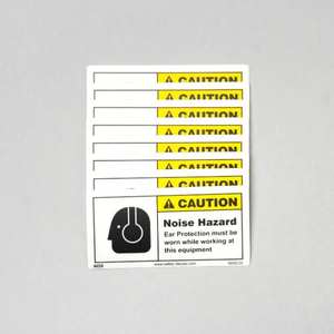 Autocollant adhésif d'avertissement de danger sonore pour équipement industriel, sécurité des opérateurs sur le lieu de travail, résistant à la chaleur - Product Image 1