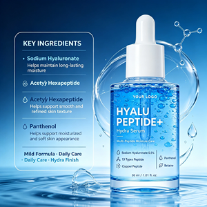 Sérum à l'acide hyaluronique 30 ml avec complexe de peptides, panthénol, soin hydratant, essence pour le visage, OEM ODM - Product Image 1