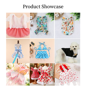 Vestido para Mascotas con Estampado Floral y Cuadros, Lindo Vestido de Princesa para Gatos, con Mangas con Volantes y Ribete de Encaje, Traje para Perros con Lazo para el Pelo a Juego - Product Image 4