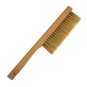 Double row Plastic Hairy Bee Brush with wooden handle