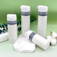 Bouteille de lotion en plastique avec clip de verrouillage 50ml 80ml 100ml 120ml bouteille de pompe à crème sans air à paroi dure matériau recyclable