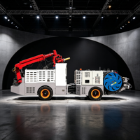 Chariot de pulvérisation hydraulique à mélange humide pour béton projeté à faible rebondissement, pour soutien de tunnels de mines souterraines de charbon