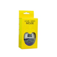Souris filaire USB ovale en acrylique avec logo personnalisé, motif animal classique, liquide aquatique unique, pour ordinateur