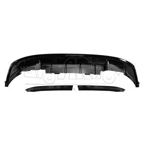 HS Car PowerParts Carbon Fiber Look Rear Bumper Diffuser <strong>Spoiler</strong> Lip Splitter for VW <strong>Jetta</strong> Volkswagen Sagitar MK7 2019 2020 2021 - Product Image 2