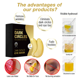 Nhãn hiệu riêng 24K vàng mắt Gel vá Hydrogel biểu tượng tùy chỉnh 24K vàng Collagen Gel mắt Mặt nạ dưới miếng che mắt - Product Image 3