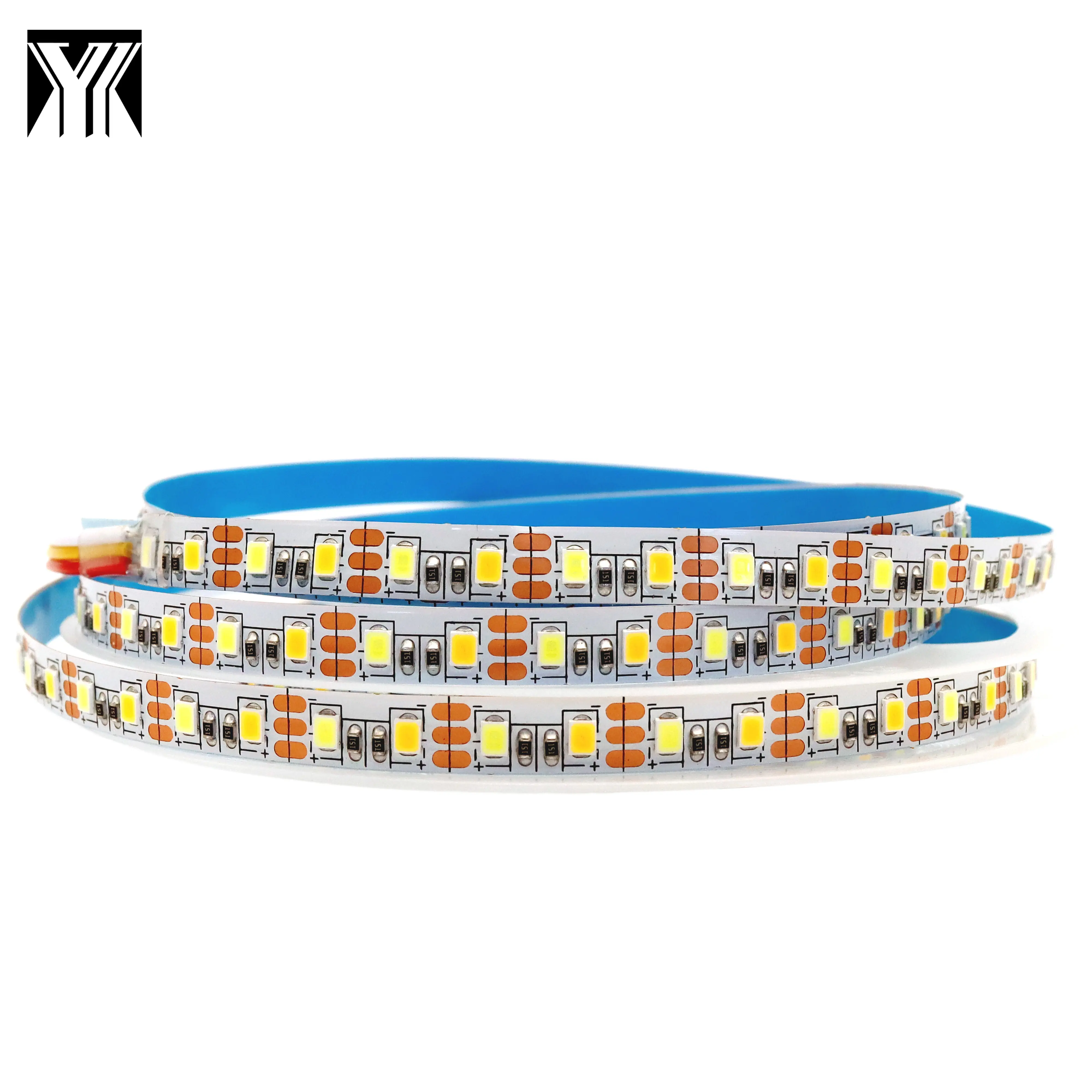 White+Warm Flexible double color smd led strip lights CCT Color Temperature Adjustable 2835 Strip 5V 120LEDs 5mm smart led strip