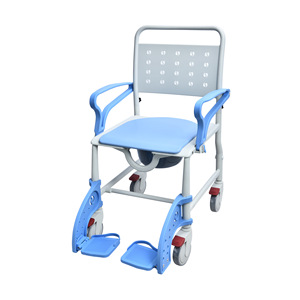 Chaise de toilette à roulettes Wei Yikang KDB698E bleu ciel pour usage domestique et hospitalier - Product Image 3