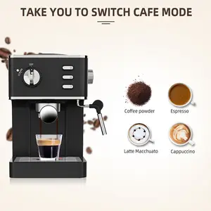 Máquina de torrefação de café expresso semiautomática multifuncional 20 bar Itália comercial