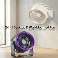 Ventilador Desmontable, Diseño Fácil de Limpiar, Cuerpo de ABS Resistente, Motor Silencioso sin Escobillas, Plegable y Portátil, para Uso en Exteriores, Vehículos Recreativos y Automóviles, en Caja