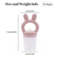 Populaire design peuter babyvoeding fruitvoeder siliconen fruitvoeder knijpvoeder gepersonaliseerd LOGO pasgeboren baby afwensvoeder