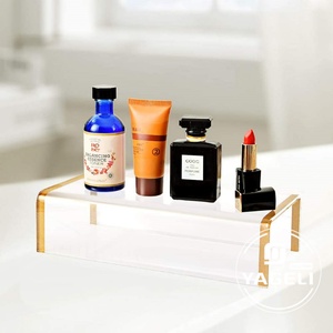 Étagère de présentation en acrylique transparent pour desserts, chaussures, sacs à main, cosmétiques, logo personnalisé, impression sérigraphique, personnalisable - Product Image 2