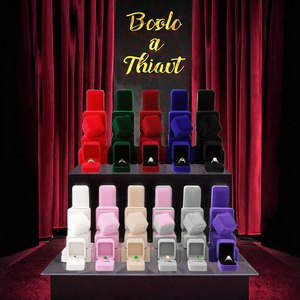 Multi Color Velvet <b>Ring</b> <b>Box</b> Square Flannel Engagement Proposal <b>Ring</b> <b>Gift</b> <b>Box</b> Wedding Jewelry Packaging <b>Box</b> Wholesale - Product Image 3