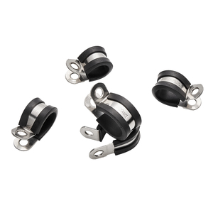 Good Price <strong>Rubber</strong> Cable Clamp 316 304 Stainless Steel <strong>Hose</strong> Clamp with Adjustable Buckle Pipe Clip - Product Image 5