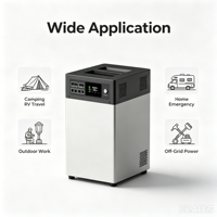 Station d'alimentation portable 500W, batterie LiFePO4 1000Wh, sortie AC à onde sinusoïdale pure, charge solaire MPPT, type C, camping, camping-car, maison, urgence