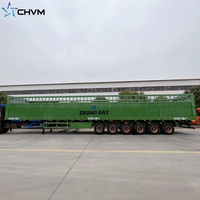 6 essieux 200 tonnes fermé Cargo camion remorque en vrac Cargo fermé boîte semi-remorque