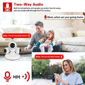 Regis 12MP Wifi ip camera an ninh với ba ống kính PTZ trong nhà 360 không dây CCTV Video tầm nhìn ban đêm con người phát hiện được xây dựng trong mic - Product Image 3