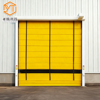 Porte à enroulement automatique industrielle en PVC, haute vitesse, télécommandée, certifiée ISO/CE, garantie 1 an