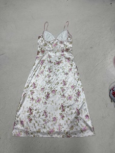 Vestido Maxi de Satén Floral Romántico Francés para Mujer, con Encaje en el Busto, Tirantes Finos, Vestido Largo para Vacaciones - Product Image 6