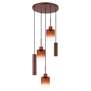 Wholesale Copper Color Modern Hanging Chandelier 5-Light Design with <strong>Spotlights</strong> for <strong>Kitchen</strong>, <strong>Bar</strong>, Retail Store Decoration - Product Image 5