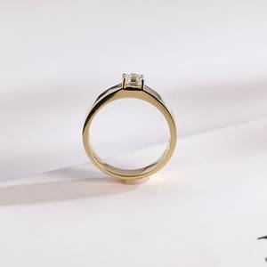 Cincin Kawin Berlian Buatan Laboratorium Potongan Asscher, Cincin Janji Pertunangan Berlian Buatan Laboratorium Emas Padat 18K, Hadiah Ulang Tahun untuknya - Product Image 3