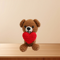 Vente en gros d'adorables ours au crochet art déco cadeau maison message positif motif animal anti-stress