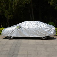 Housse de voiture en aluminium argenté + PE pour automobiles, résistante aux intempéries, protection UV à 90 %, résistante à la neige, à la poussière et aux tempêtes, pour l'extérieur