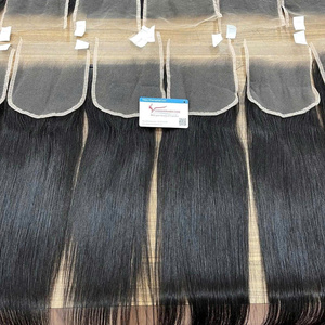 Cheveux vierges Remy vietnamiens bruts fermeture en gros dentelle HD pour 4x4 5x5 6x6 couleur naturelle droite qu'un cheveu T2555 - Product Image 1