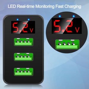 <span class=keywords><strong>Chargeur</strong></span> USB 3 ports EU US Plug LED Display 3.1A Charge rapide <span class=keywords><strong>Chargeur</strong></span> de téléphone portable intelligent <span class=keywords><strong>pour</strong></span> iPhone <span class=keywords><strong>Samsung</strong></span> Xiaomi Tablet - Product Image 3