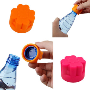 Ouvre-bouteille en silicone, tournevis antidérapant, accessoire pour bouteille d'eau minérale, outil pour boissons, orange, rose, rouge rose - Product Image 1