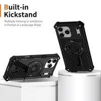 Étui de protection magnétique antichute avec airbag pour iPhone 17 Pro Max, compatible avec les modèles 16, 15, 14, 13, 12, 11, avec support robuste pour homme