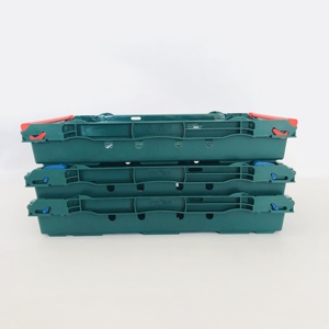 Cesta <span class=keywords><strong>de</strong></span> Plástico Perforada Apilable para Verduras con Asa <span class=keywords><strong>de</strong></span> Agarre, Compra al por Mayor |   Caja Apilable para Frutas para Uso en Supermercados - Product Image 6