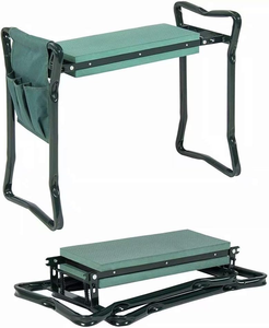 เก้าอี้พับได้สำหรับทำสวนแบบพกพา พร้อมเบาะรองนั่ง EVA และกระเป๋าใส่เครื่องมือ สำหรับทำสวน ทำงานในสวนกลางแจ้ง - Product Image 1