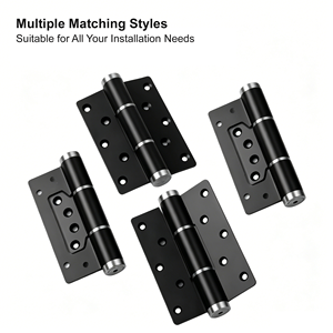 Bisagra hidráulica invisible de 5 pulgadas sin ranura, 3 colores (negro, plateado, dorado), para puerta de madera, venta al por menor - Product Image 3