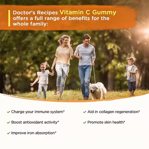 Gomitas de Vitamina C con <span class=keywords><strong>Ácido</strong></span> <span class=keywords><strong>Ascórbico</strong></span> para Reforzar el Sistema Inmunitario, Marca Privada OEM, para Niños, Adolescentes y Adultos - Product Image 2