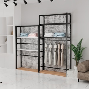 Kệ Trưng Bày Giá Treo Quần Áo Màu Đen Kim Loại Tùy Chỉnh Cho Cửa Hàng Nam Kệ Trưng Bày Quần Áo Kim Loại <span class=keywords><strong>2</strong></span> Chiều - Product Image 3