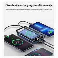 Cargador Portátil Magnético Inalámbrico HXB con Logotipo Personalizado, 10000mAh de Alta Capacidad, Doble USB, Carga Rápida de 20W, Mini Cargador para Teléfonos/Tabletas