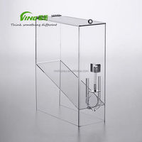 Distributeur de céréales en acrylique transparent de grande capacité avec mécanisme à pression facile, stockage de nourriture sèche de bureau, équipement de restauration, buffet