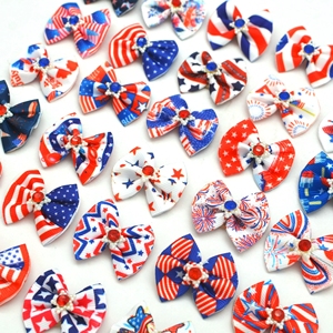 อุปกรณ์ตกแต่งขนสัตว์เลี้ยง<span class=keywords><strong>ส</strong></span>ีแดง ขาว น้ำเงิน <span class=keywords><strong>ส</strong></span>ำหรับวันประกาศอิ<span class=keywords><strong>ส</strong></span>รภาพ ขายดี โบว์ผูกผมยางยืดสำหรับสัตว์เลี้ยง วันที่ 4 กรกฎาคม อุปกรณ์เ<span class=keywords><strong>ส</strong></span>ริมสำหรับกรูมมิ่งสัตว์เลี้ยง - Product Image 5