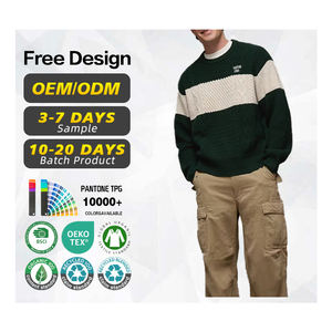 BSCI Certification <b>Sweater</b> Manufacturer Custom Design logo Men Cotton Wool <b>Cable</b> <b>Knitted</b> Jumper Luxury Striped Winter <b>Sweater</b> - Product Image 1