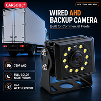 Caméra de recul pour camion noire AHD1080P, étanche IP68, vision nocturne, grand angle 130°, assistance au recul, matériau métallique, caméra extérieure