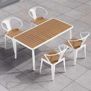 Venta al por mayor de fábrica Durable Industrial Apilable Moderno Metal Madera <span class=keywords><strong>Mesa</strong></span> Restaurante Comedor Tolixes Sillas Mesas - Product Image 4