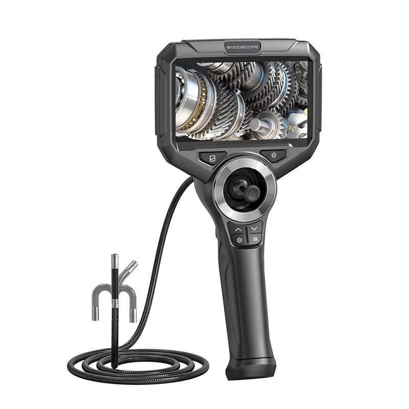 Vikercam S50 5 inç IPS ekran 1080P sert endoskop 720 derece dört yolu rotasyon endüstriyel video endoskop artikülasyon