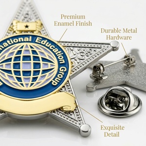 Badge en métal personnalisé, épinglette en émail, alliage de zinc plaqué or, certifié ISO, haute qualité, livraison rapide, cadeau d'entreprise, épinglette de revers - Product Image 3