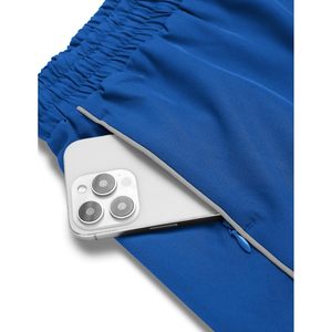 Pantalones cortos para correr FOXA para mujer, de secado rápido, elásticos, de cintura alta, con bolsillos con cremallera, ropa deportiva azul real - Product Image 4