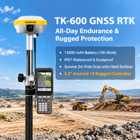 Penerima GNSS GPS RTK Akurasi Tinggi TK-600 1408 Kanal Peralatan Survei Pengukuran Jarak Laser Kamera Ganda GPS RTK GNSS