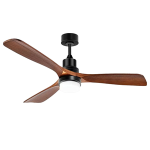 Ventilateur de plafond solaire moderne <span class=keywords><strong>Kaiten</strong></span> 52 pouces, 3 vitesses, lumière extérieure, batterie silencieuse, plastique réglable et patios de gazebo KP-WSCFL52 - Product Image 1