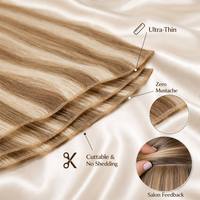 Nouvelles extensions capillaires Genius Weft à double trame, qualité de luxe pour salon, couleur mèches, double trame Genius Weft