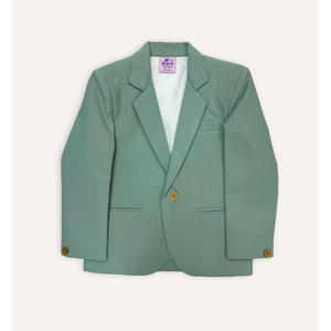Blazer vert sauge uni pour garçons, élégant pour les occasions spéciales, blazer formel avec tissu de qualité supérieure et coupe confortable pour enfants - Product Image 1